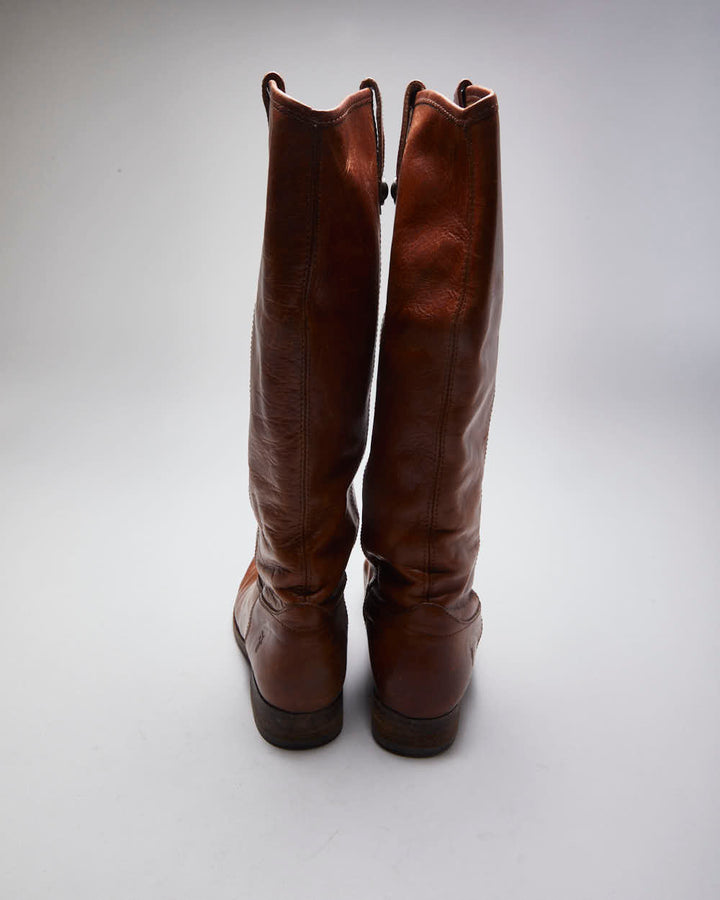 Vintage Frye Brown Leather Boots - UK5.5