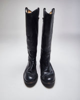 Vintage Frye Black Leather Boots - UK5