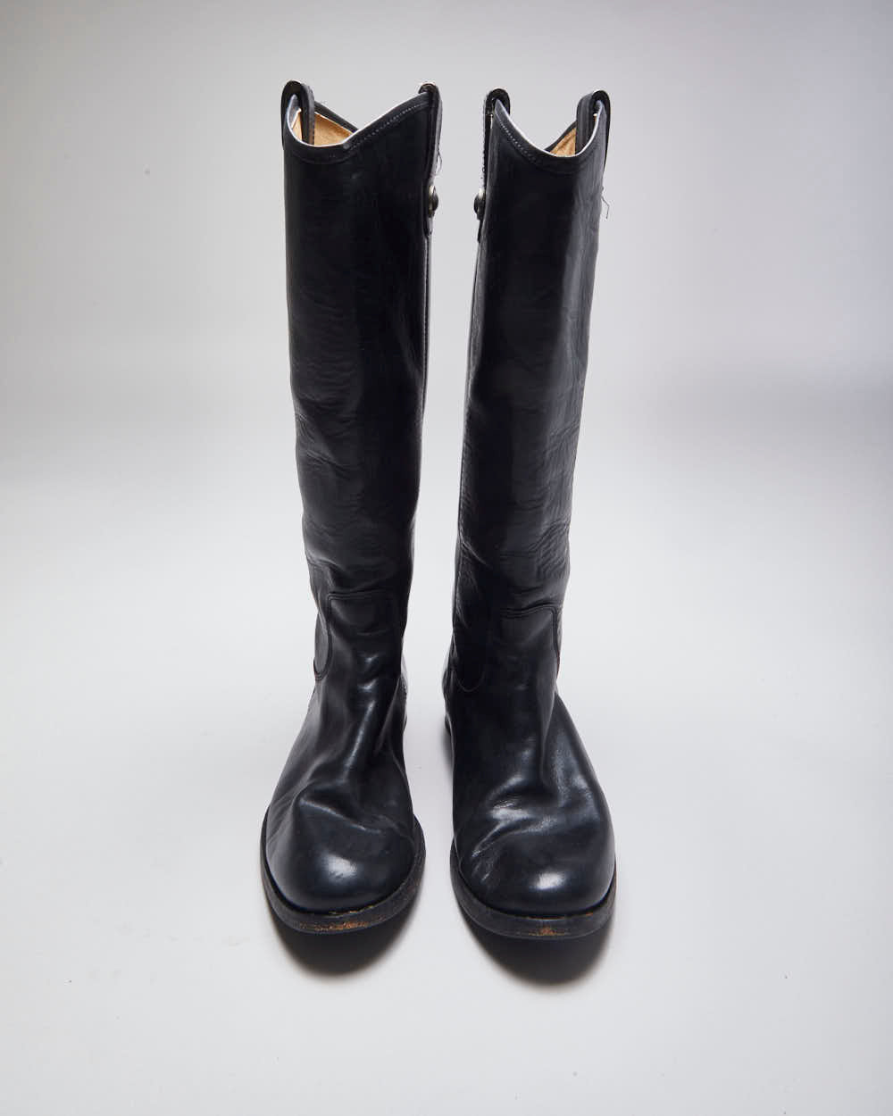 Vintage Frye Black Leather Boots - UK5