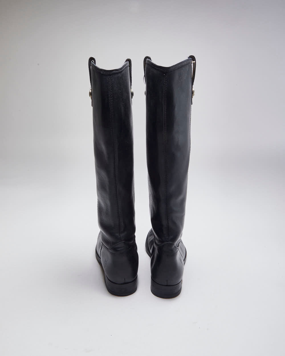Vintage Frye Black Leather Boots - UK5