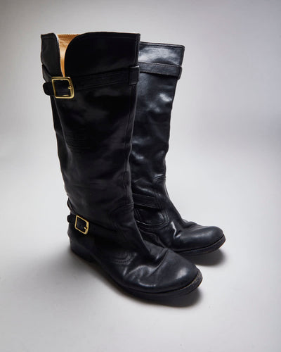 Vintage Women's Coach Black Leather Ankle Boots - UK 6