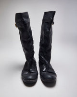 Vintage Women's Coach Black Leather Ankle Boots - UK 6