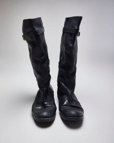 Vintage Women's Coach Black Leather Ankle Boots - UK 6