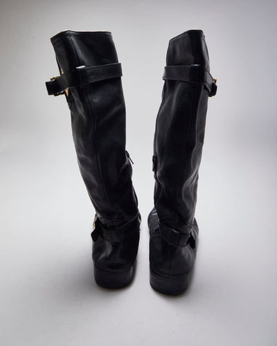 Vintage Women's Coach Black Leather Ankle Boots - UK 6