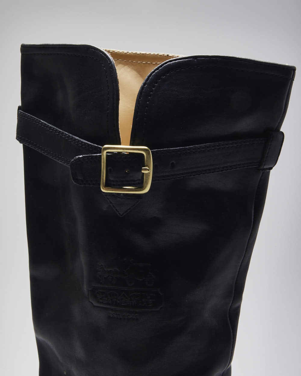 Vintage Women's Coach Black Leather Ankle Boots - UK 6