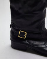 Vintage Women's Coach Black Leather Ankle Boots - UK 6