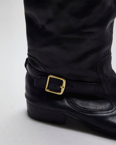 Vintage Women's Coach Black Leather Ankle Boots - UK 6