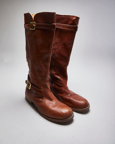 Vintage Women's Coach Brown Leather Boots - UK 6