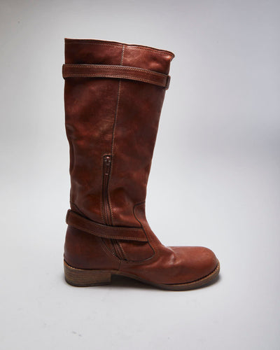 Vintage Women's Coach Brown Leather Boots - UK 6