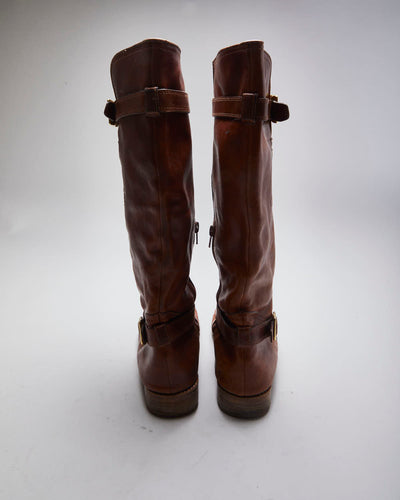 Vintage Women's Coach Brown Leather Boots - UK 6