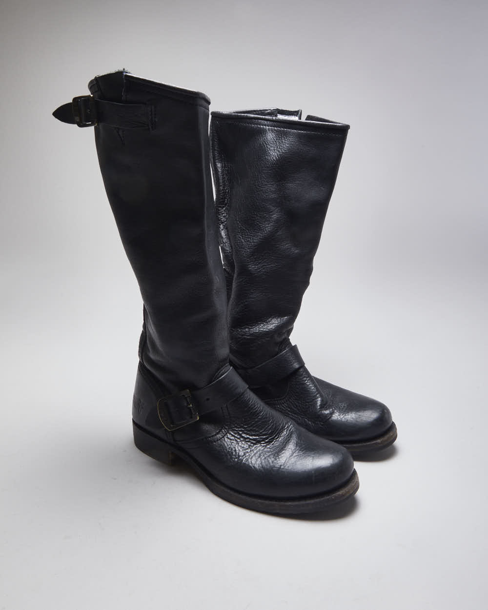 Vintage Women's Frye Engineer Buckle Ankle Boots - UK 6