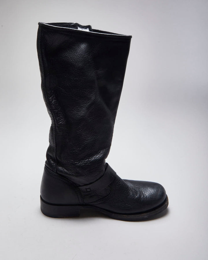 Vintage Women's Frye Engineer Buckle Ankle Boots - UK 6