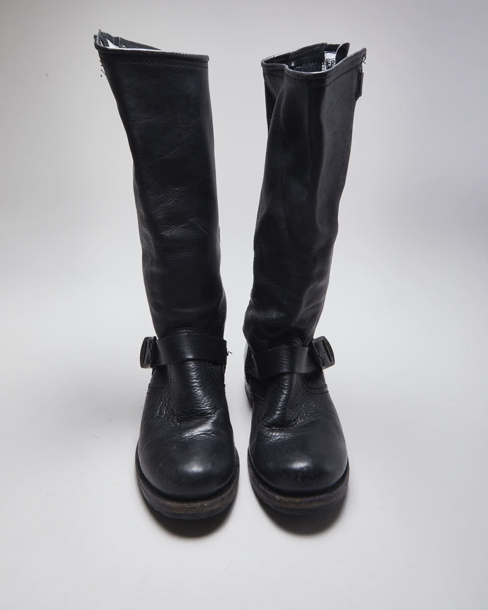 Vintage Women's Frye Engineer Buckle Ankle Boots - UK 6