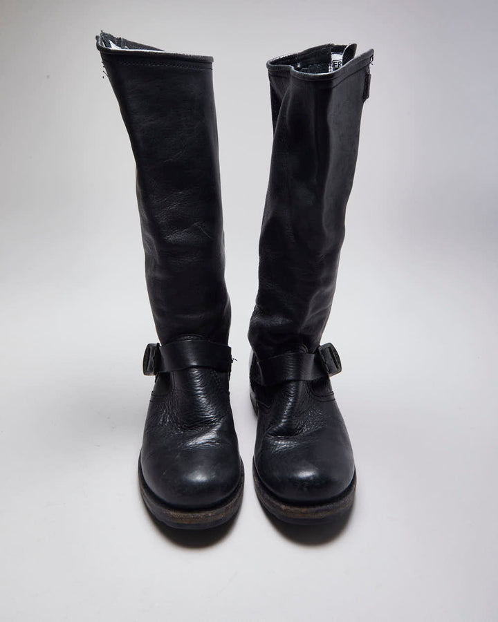 Vintage Women's Frye Engineer Buckle Ankle Boots - UK 6