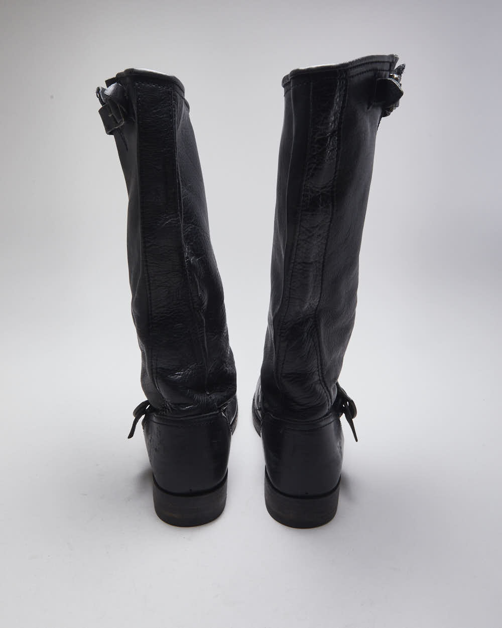 Vintage Women's Frye Engineer Buckle Ankle Boots - UK 6
