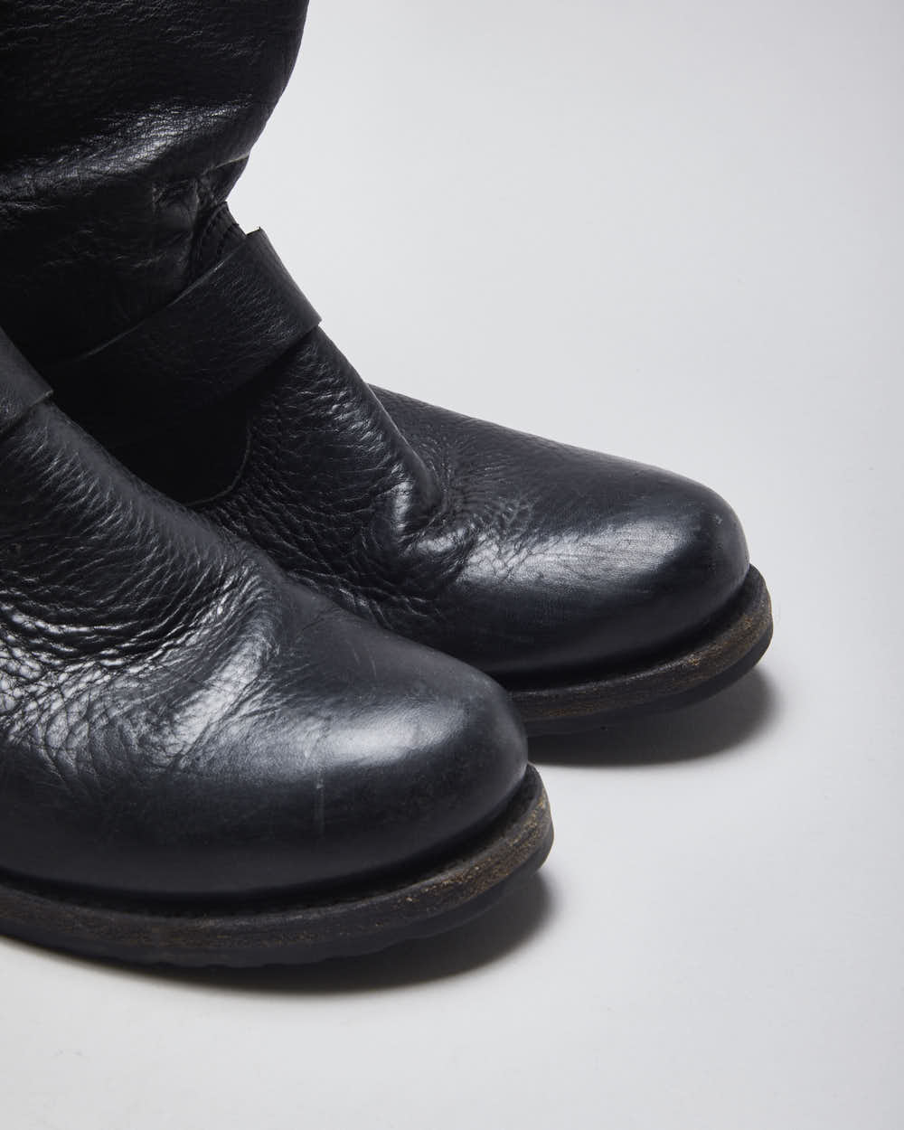 Vintage Women's Frye Engineer Buckle Ankle Boots - UK 6