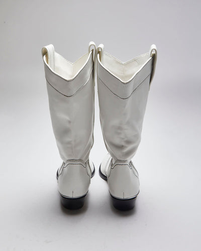 Vintage Women's DKNY Leather Ankle Cowboy Boots - UK 5