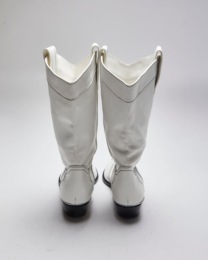 Vintage Women's DKNY Leather Ankle Cowboy Boots - UK 5