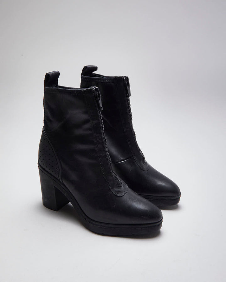 Vintage Women's Alexander Wang x H&M Heeled Front Zip Boot - UK 3