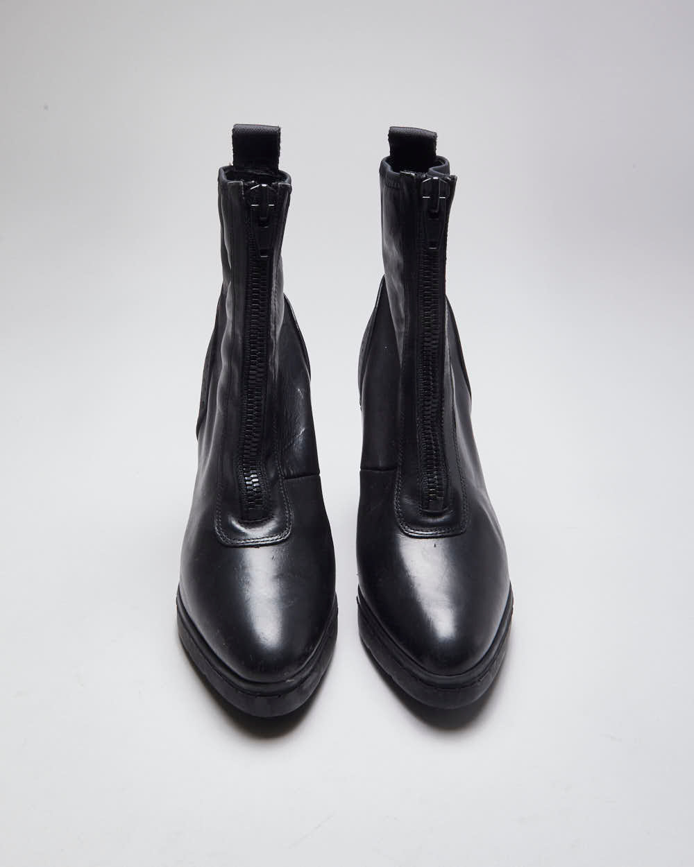 Vintage Women's Alexander Wang x H&amp;M Heeled Front Zip Boot - UK 3