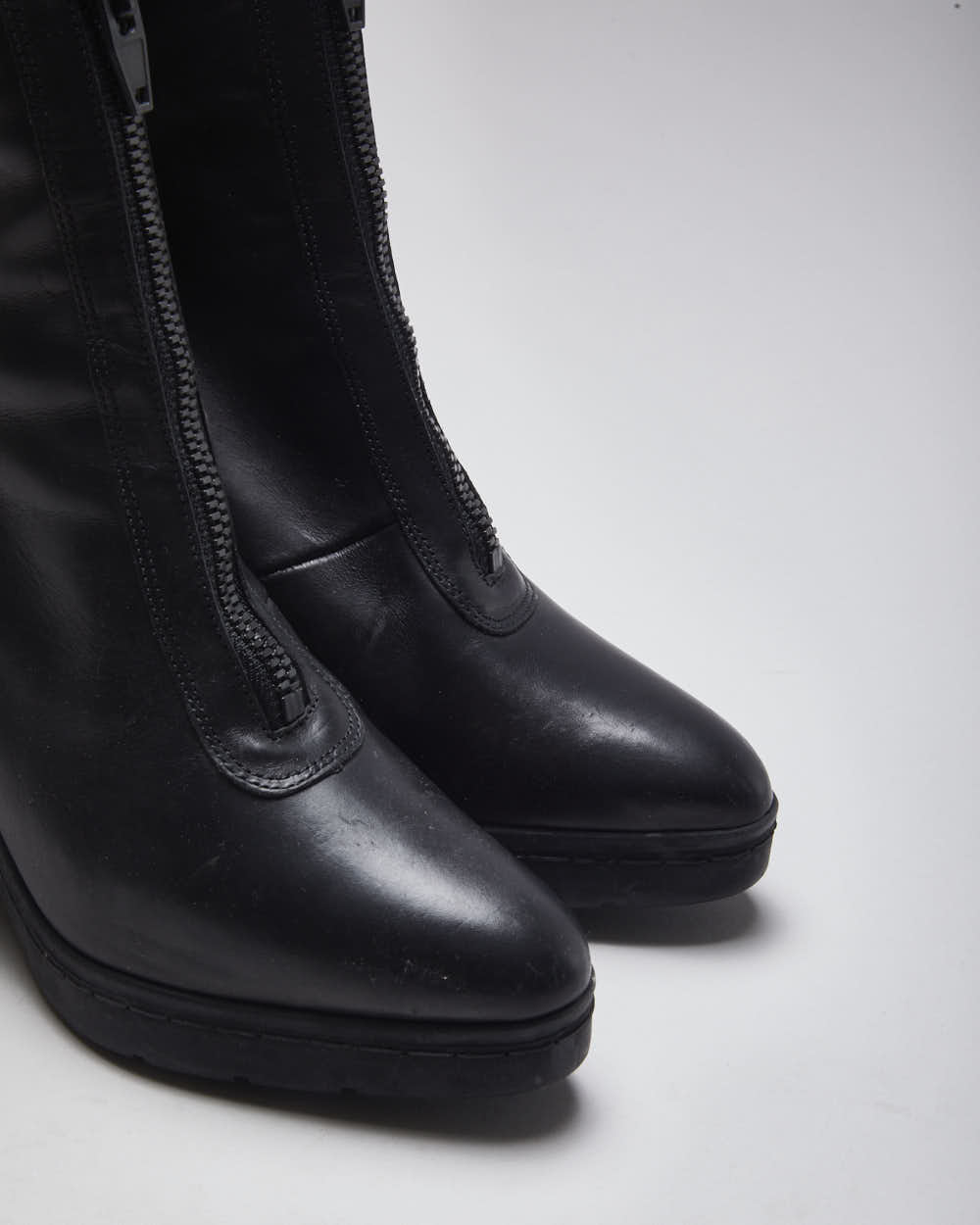 Vintage Women's Alexander Wang x H&amp;M Heeled Front Zip Boot - UK 3