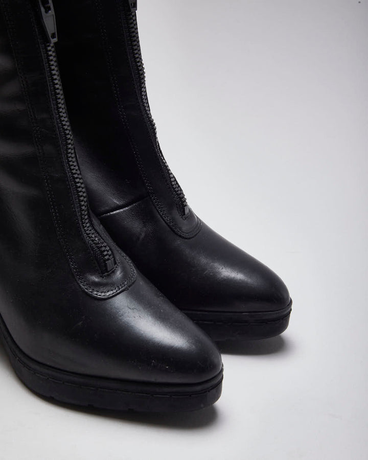 Vintage Women's Alexander Wang x H&M Heeled Front Zip Boot - UK 3