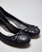 Vintage Women's Y2K Coach Monogram Heeled Ballerina Pumps - UK 8