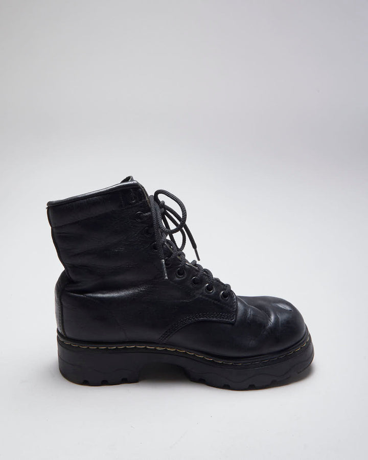 Vintage Women's Y2K Roots Leather Platform Boots - UK 5