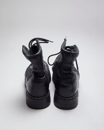 Vintage Women's Y2K Roots Leather Platform Boots - UK 5