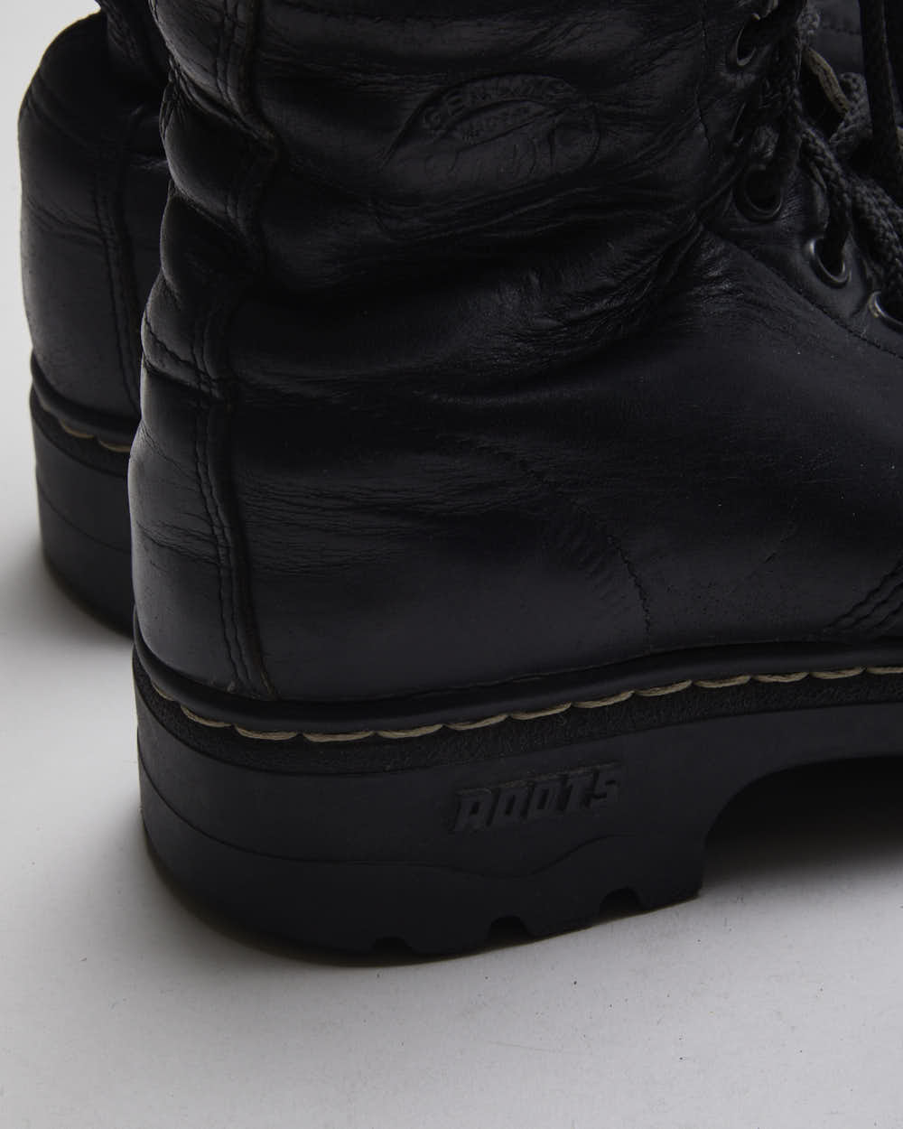 Vintage Women's Y2K Roots Leather Platform Boots - UK 5