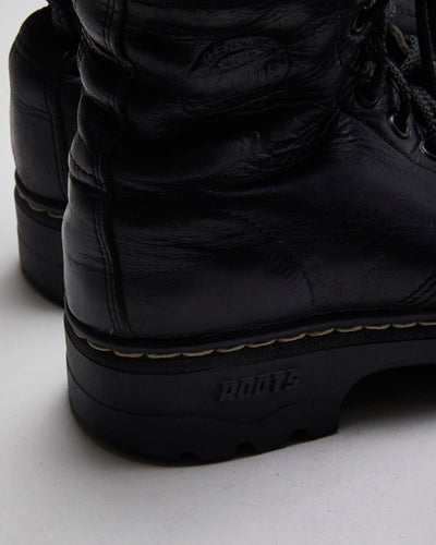 Vintage Women's Y2K Roots Leather Platform Boots - UK 5
