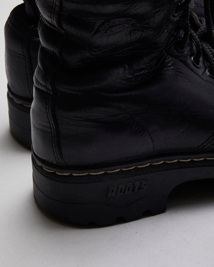 Vintage Women's Y2K Roots Leather Platform Boots - UK 5
