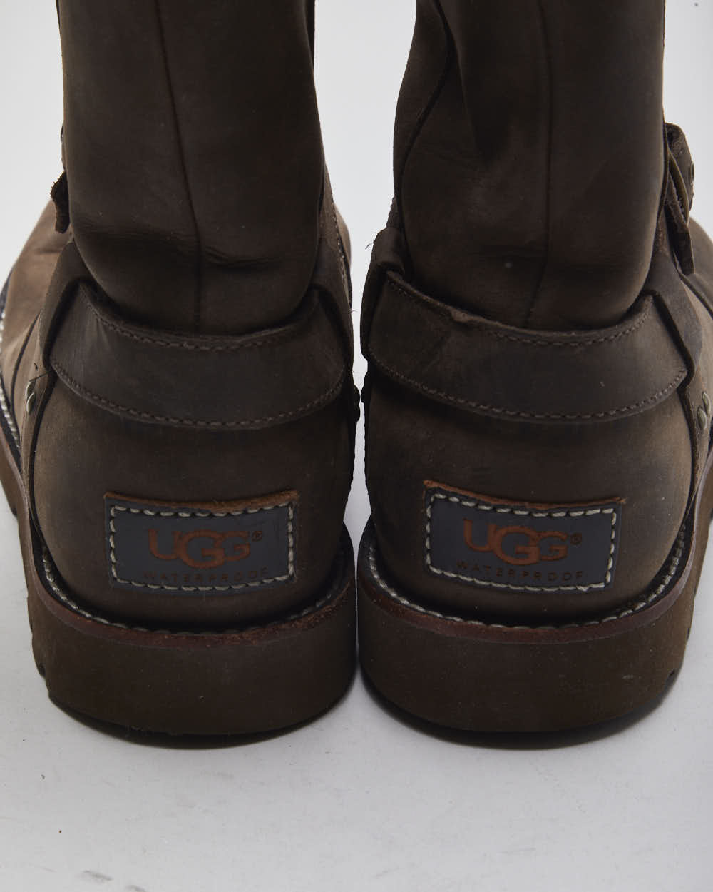 Vintage Women's Ugg Leather Insulated Buckle Ankle Boots - UK 4.5