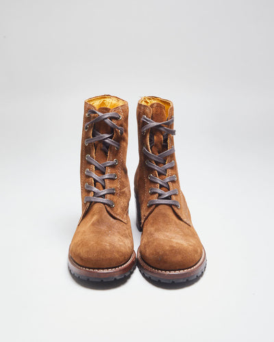 Vintage 90's Women's Frye Suede Heeled Ankle Boots - UK 6