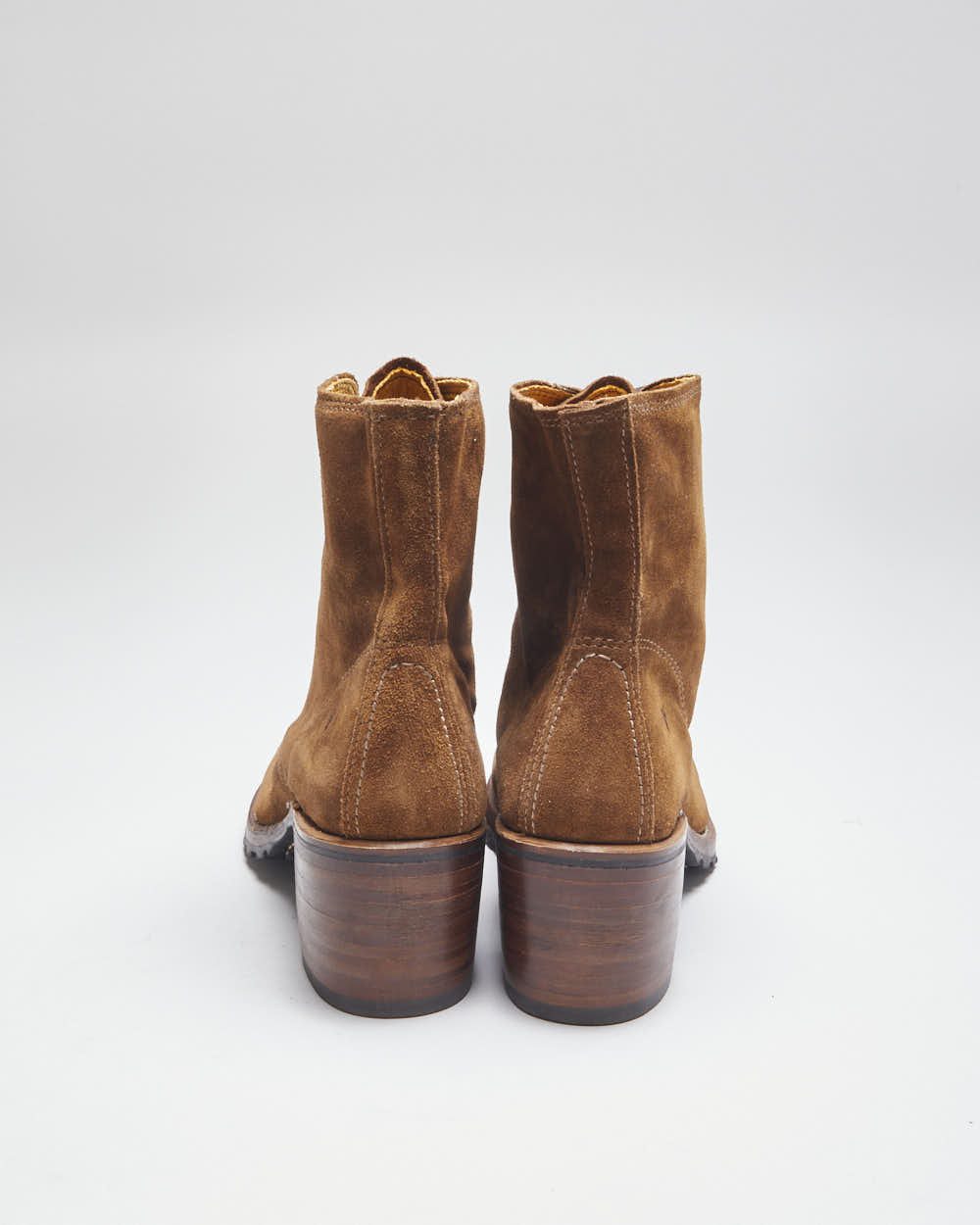 Vintage 90's Women's Frye Suede Heeled Ankle Boots - UK 6