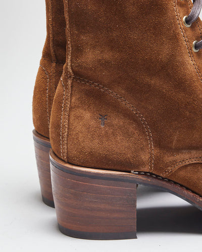 Vintage 90's Women's Frye Suede Heeled Ankle Boots - UK 6