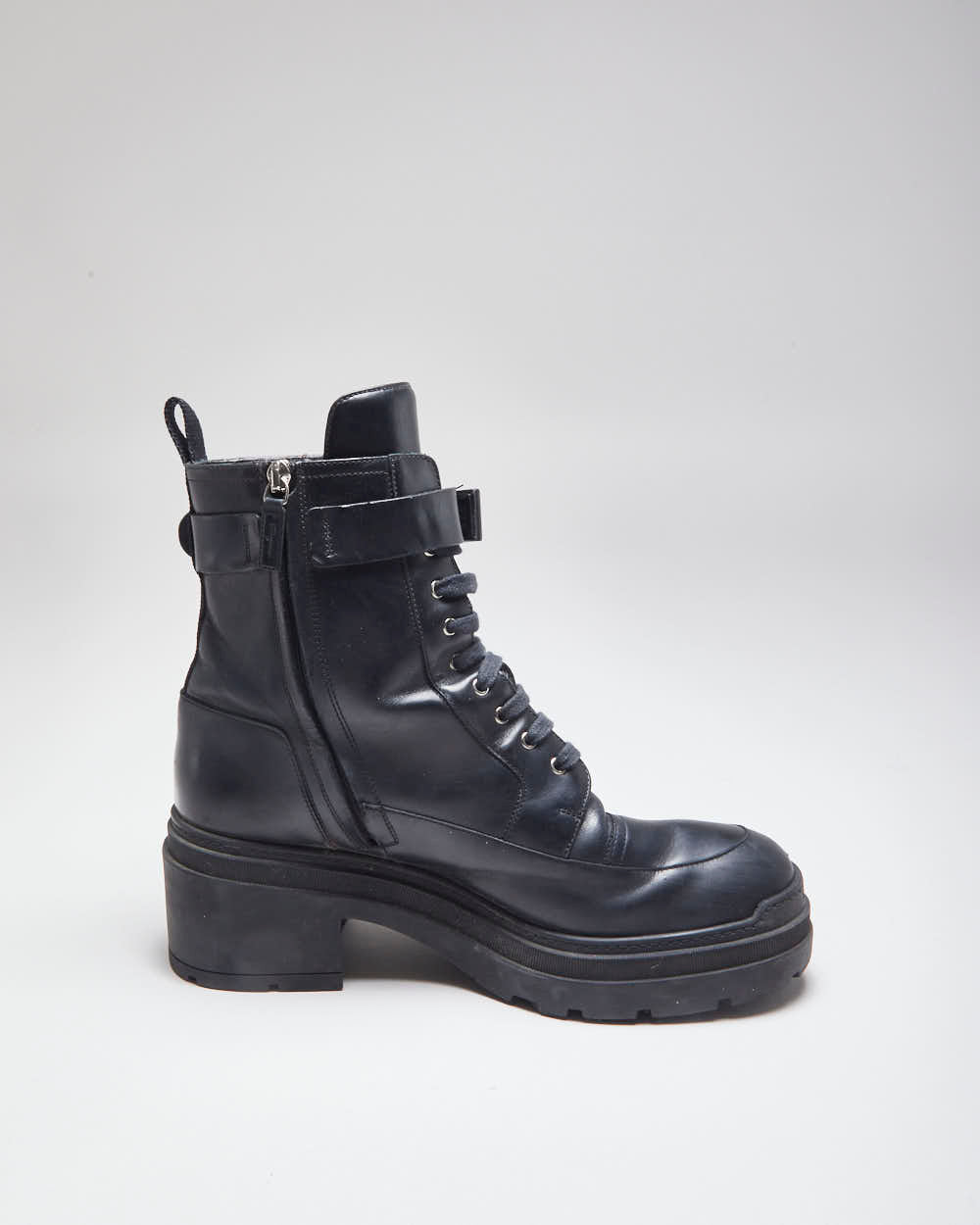 Vintage Salvatore Ferragamo Heeled Black Ankle Boots - UK 8