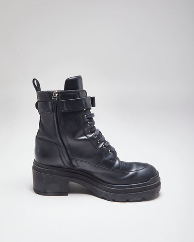 Vintage Salvatore Ferragamo Heeled Black Ankle Boots - UK 8