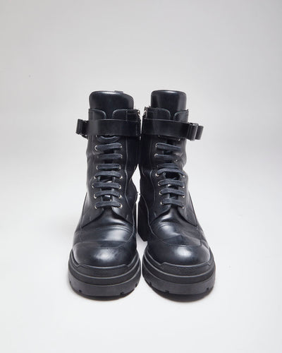 Vintage Salvatore Ferragamo Heeled Black Ankle Boots - UK 8