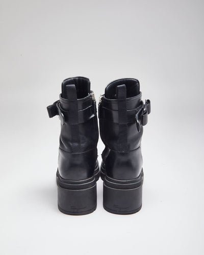 Vintage Salvatore Ferragamo Heeled Black Ankle Boots - UK 8