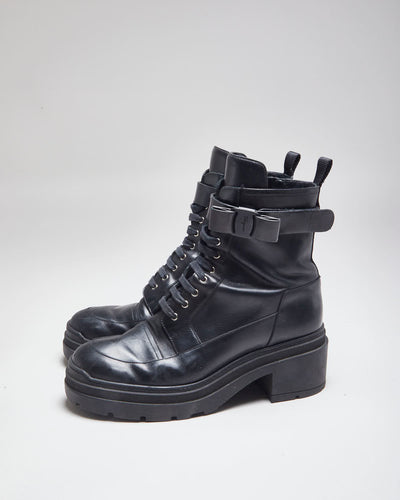 Vintage Salvatore Ferragamo Heeled Black Ankle Boots - UK 8