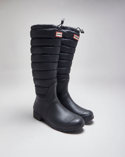 Vintage Women's Hunter Puffer Insulated Rubber Welly Boots - UK 7