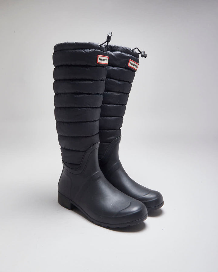 Vintage Women's Hunter Puffer Insulated Rubber Welly Boots - UK 7