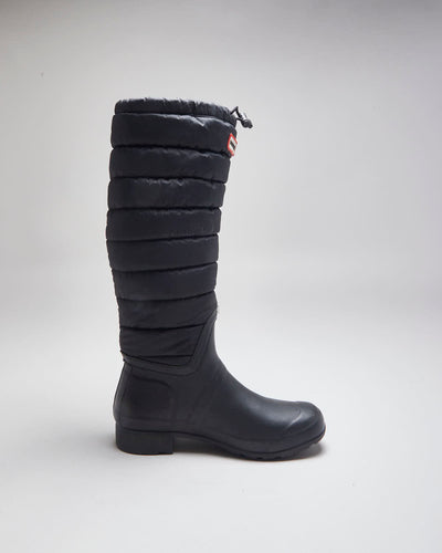 Vintage Women's Hunter Puffer Insulated Rubber Welly Boots - UK 7