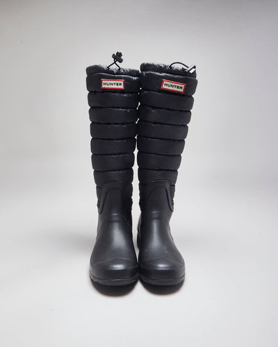 Vintage Women's Hunter Puffer Insulated Rubber Welly Boots - UK 7