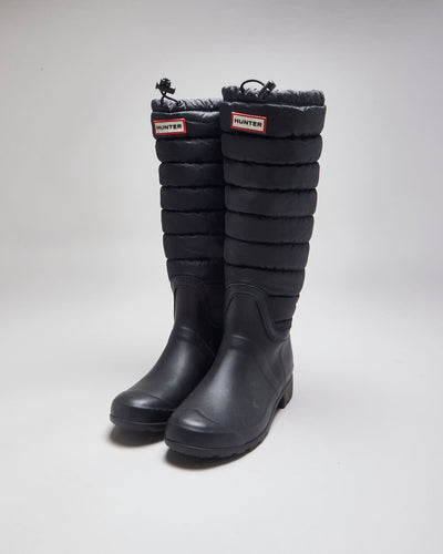 Vintage Women's Hunter Puffer Insulated Rubber Welly Boots - UK 7