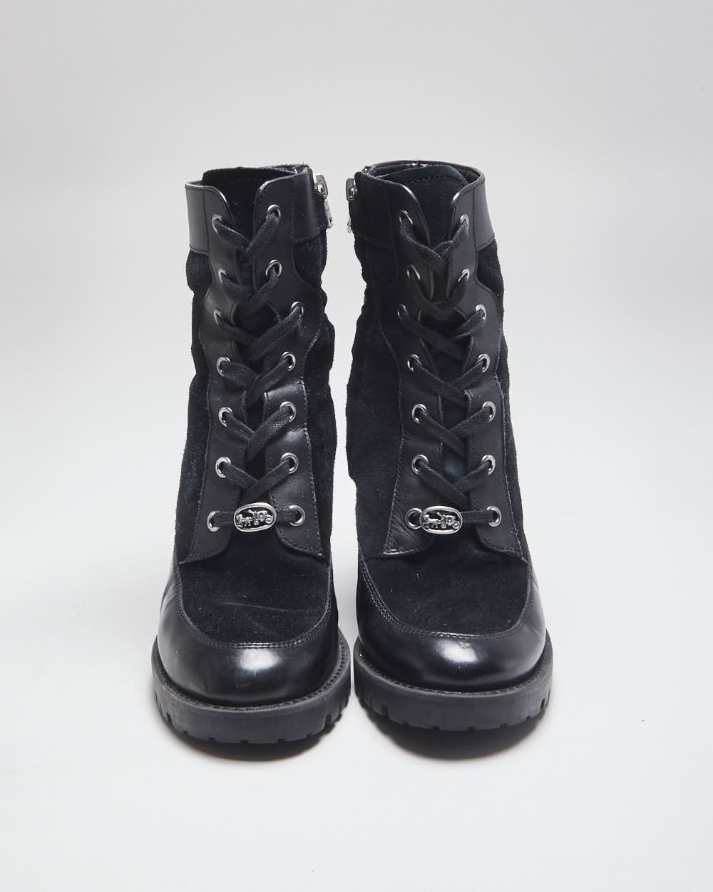Vintage Y2K Women's Coach Heeled Ankle Boots - UK 5