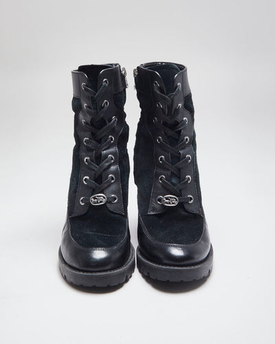 Vintage Y2K Women's Coach Heeled Ankle Boots - UK 5