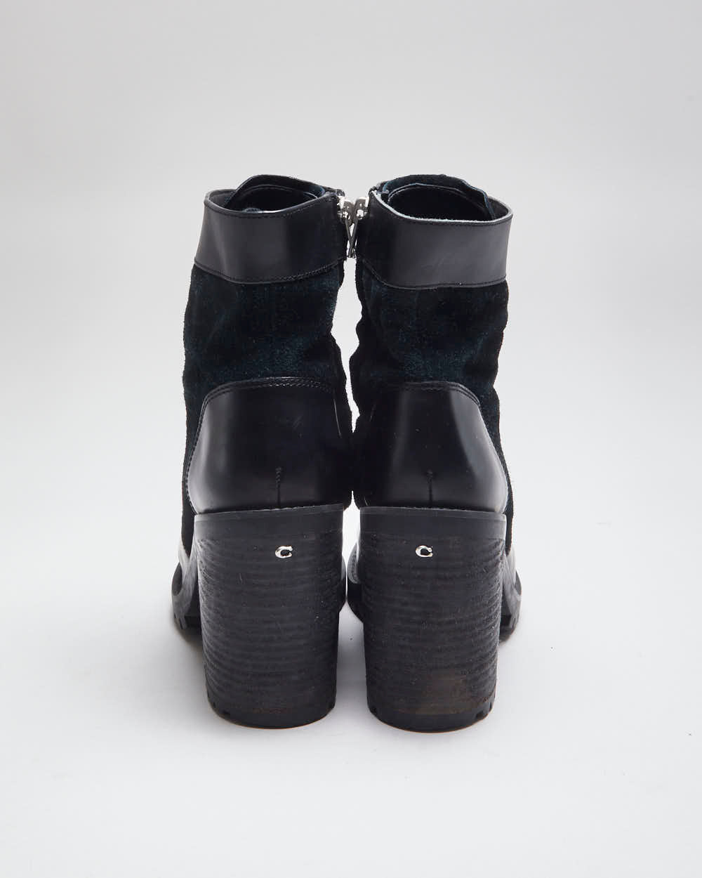 Vintage Y2K Women's Coach Heeled Ankle Boots - UK 5