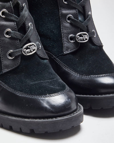 Vintage Y2K Women's Coach Heeled Ankle Boots - UK 5